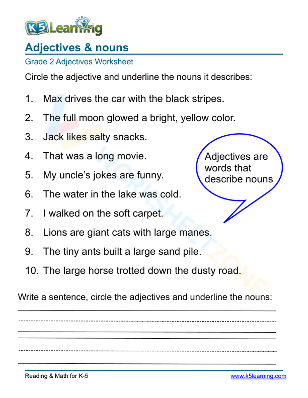 Adjectives & nouns 3 - Page 1
