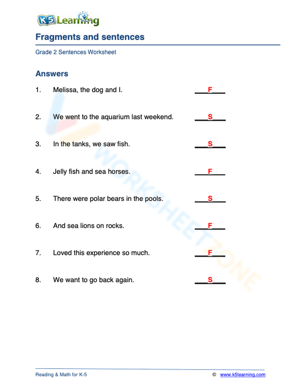 Fragments and sentences 1 - Page 2