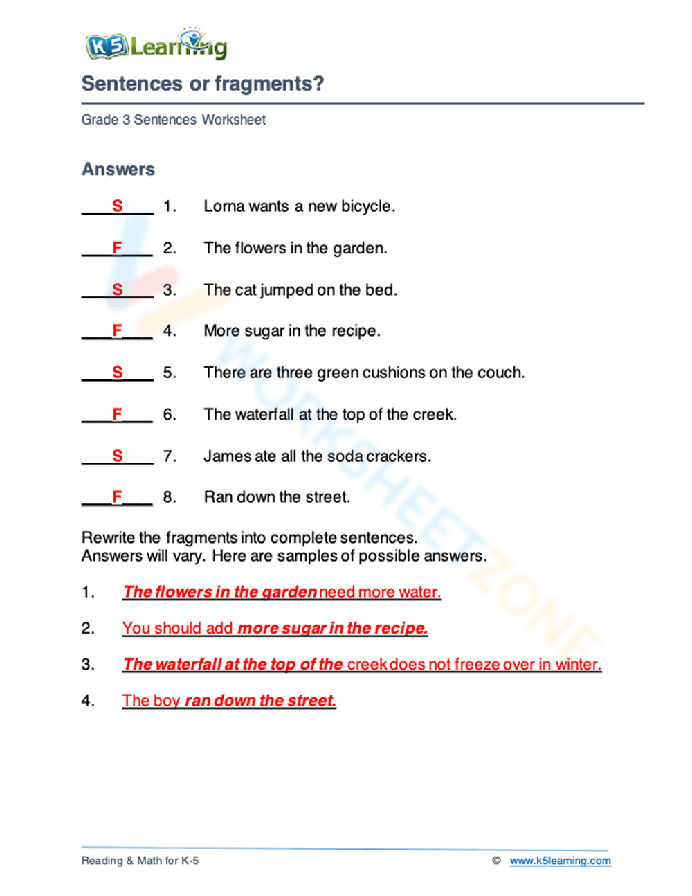 Sentences or fragments? 1 - Page 2
