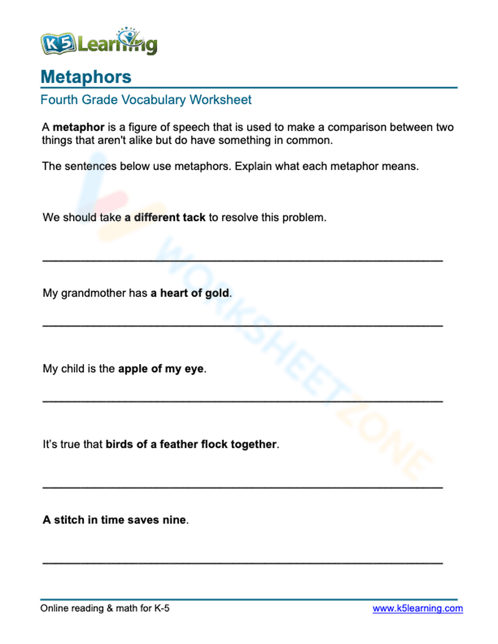 Metaphors 1 - Page 1