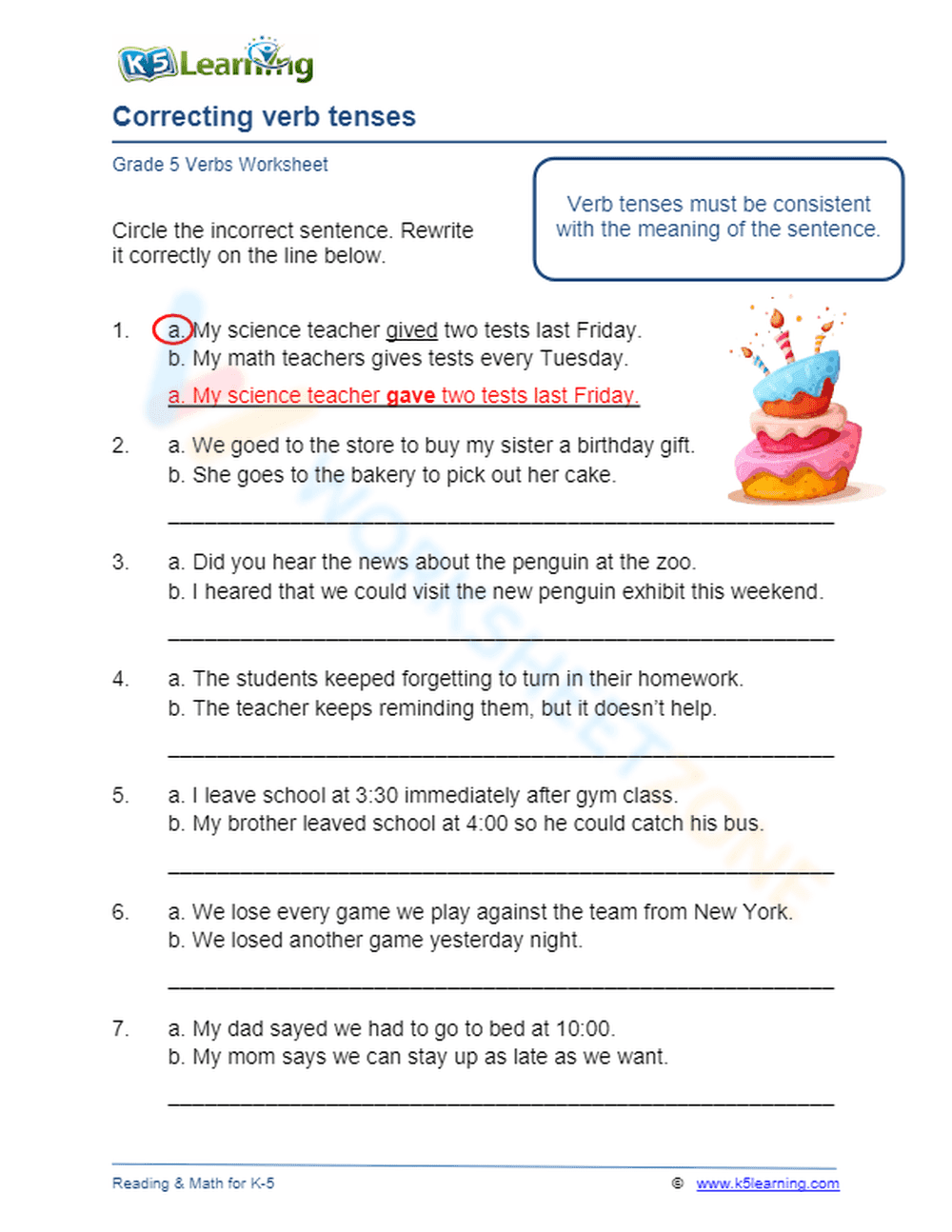 Verb tense shifts 3 - Page 1