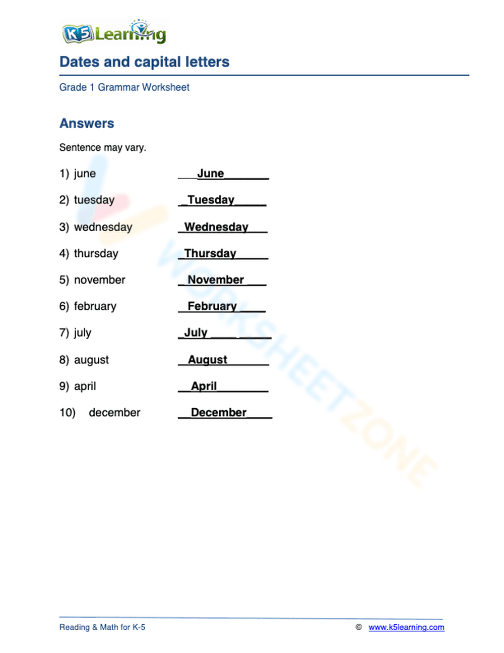 Dates and capital letters 2 - Page 2