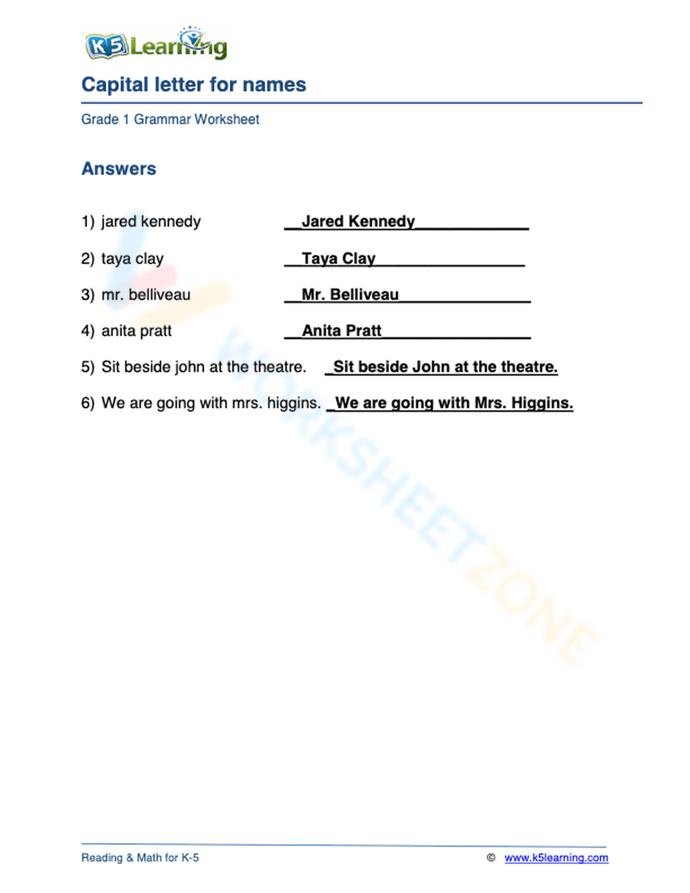 Capital letter for names 2 - Page 2