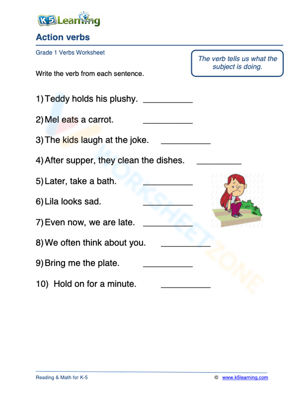 Action verbs 2 - Page 1