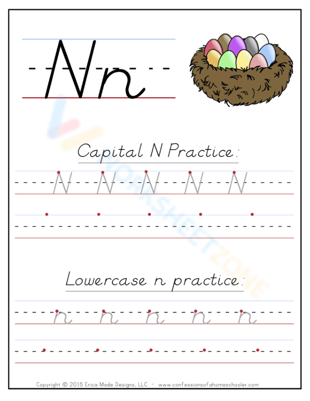Dealian Handwriting Letter Nn - Page 1