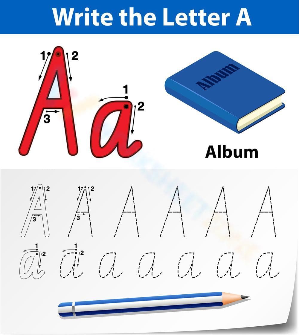 Write the Letter A - Page 1