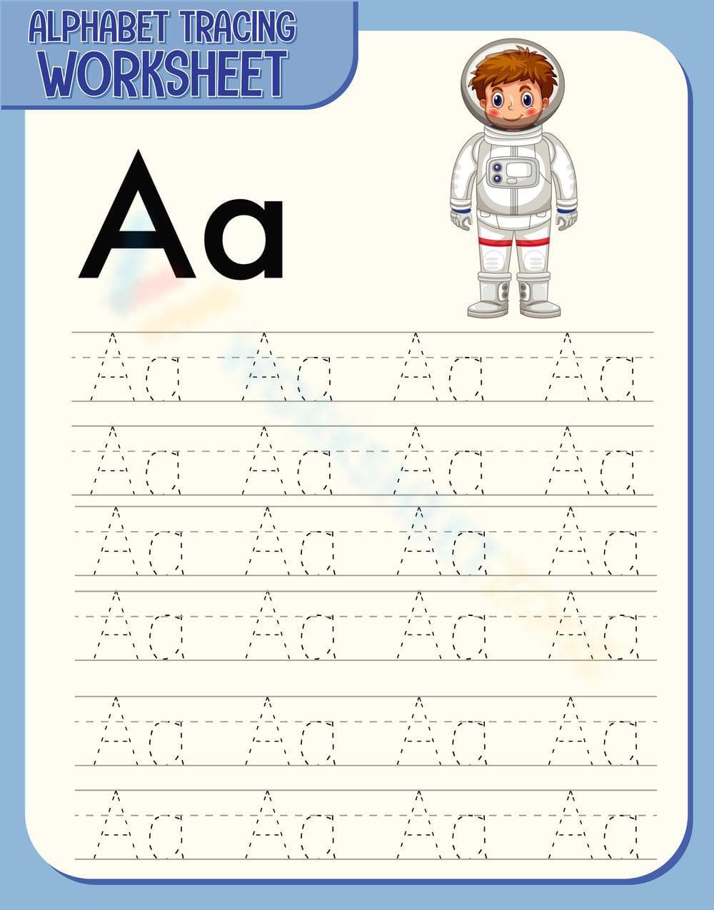 Alphabet Tracing Worksheet: Letter A Practice - Page 1