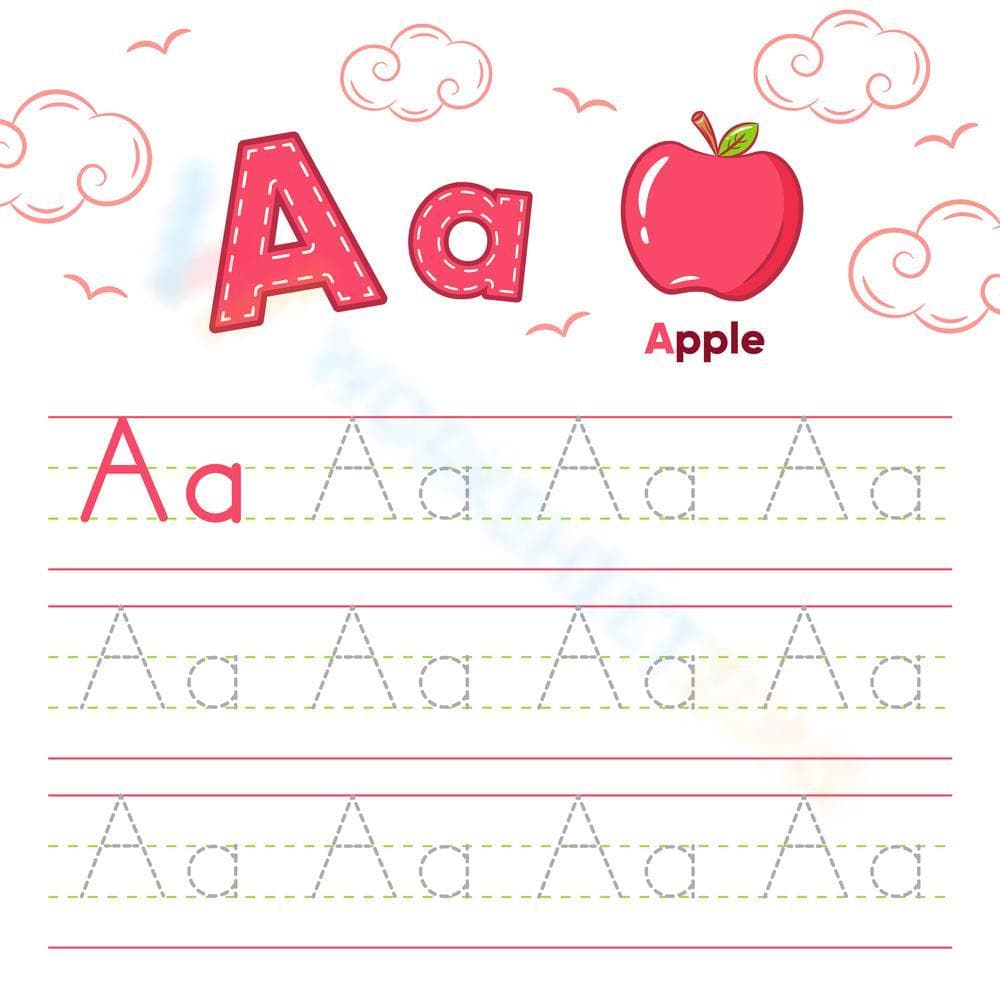 Alphabet Letter A Worksheet for Kids - Page 1