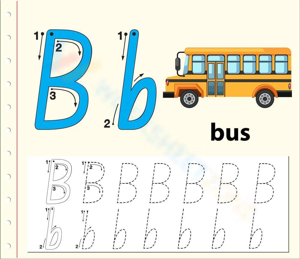 B is for Bus: Learning the Letter B - Page 1
