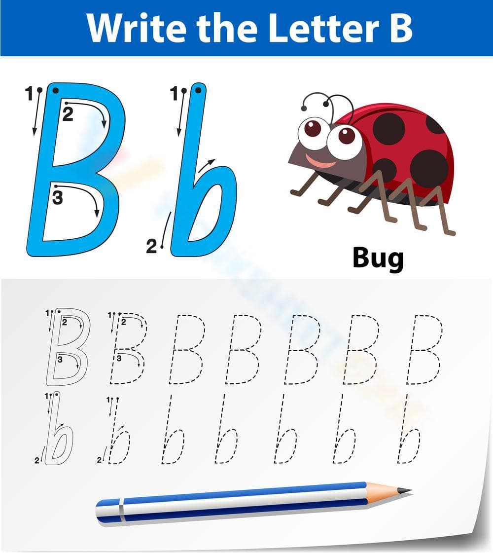 B is for Bug: Introduction to Letter B - Page 1