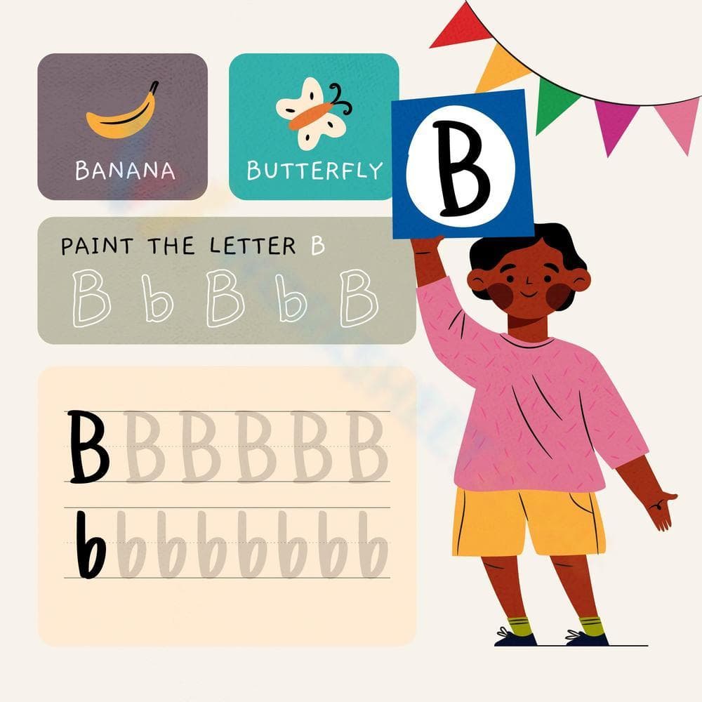 Paint the Letter B: Fun Activity Worksheet - Page 1
