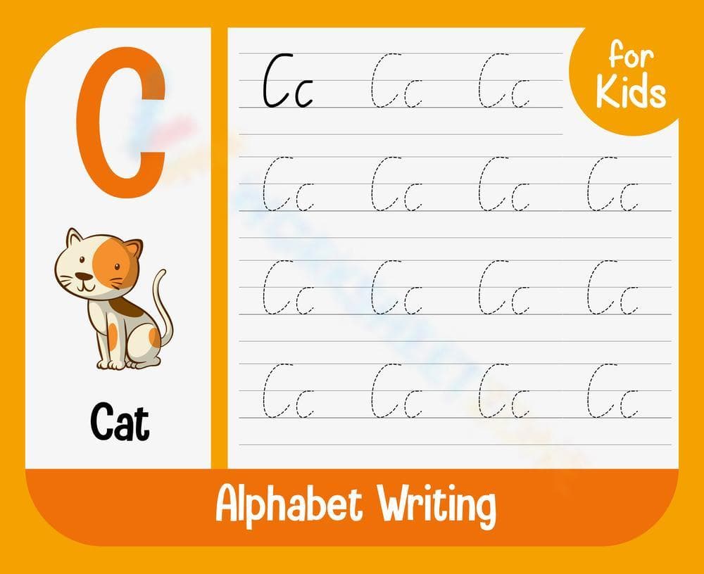 Trace the Cursive C Worksheet - Page 1