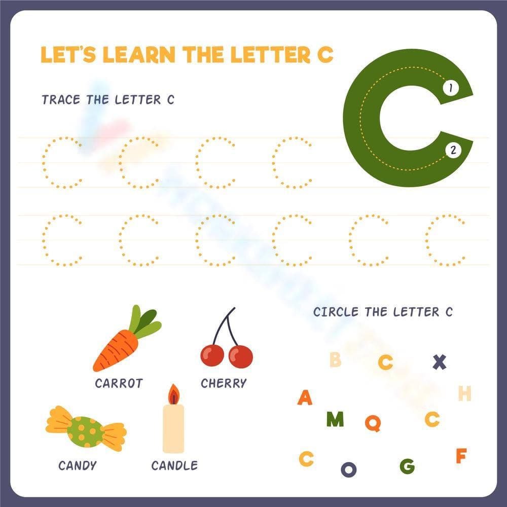 Learn the Letter C Worksheet - Page 1