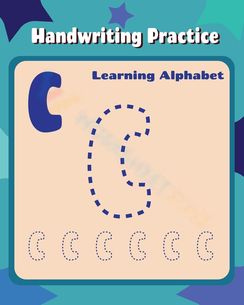 Letter C Handwriting Practice for Beginners - Page 1