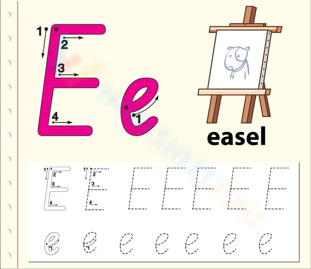 E is for Easel: Exploring the Letter E - Page 1