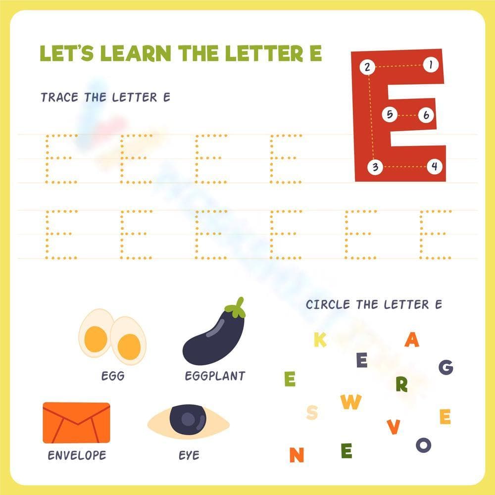 Learn the Letter E: Fun and Interactive - Page 1