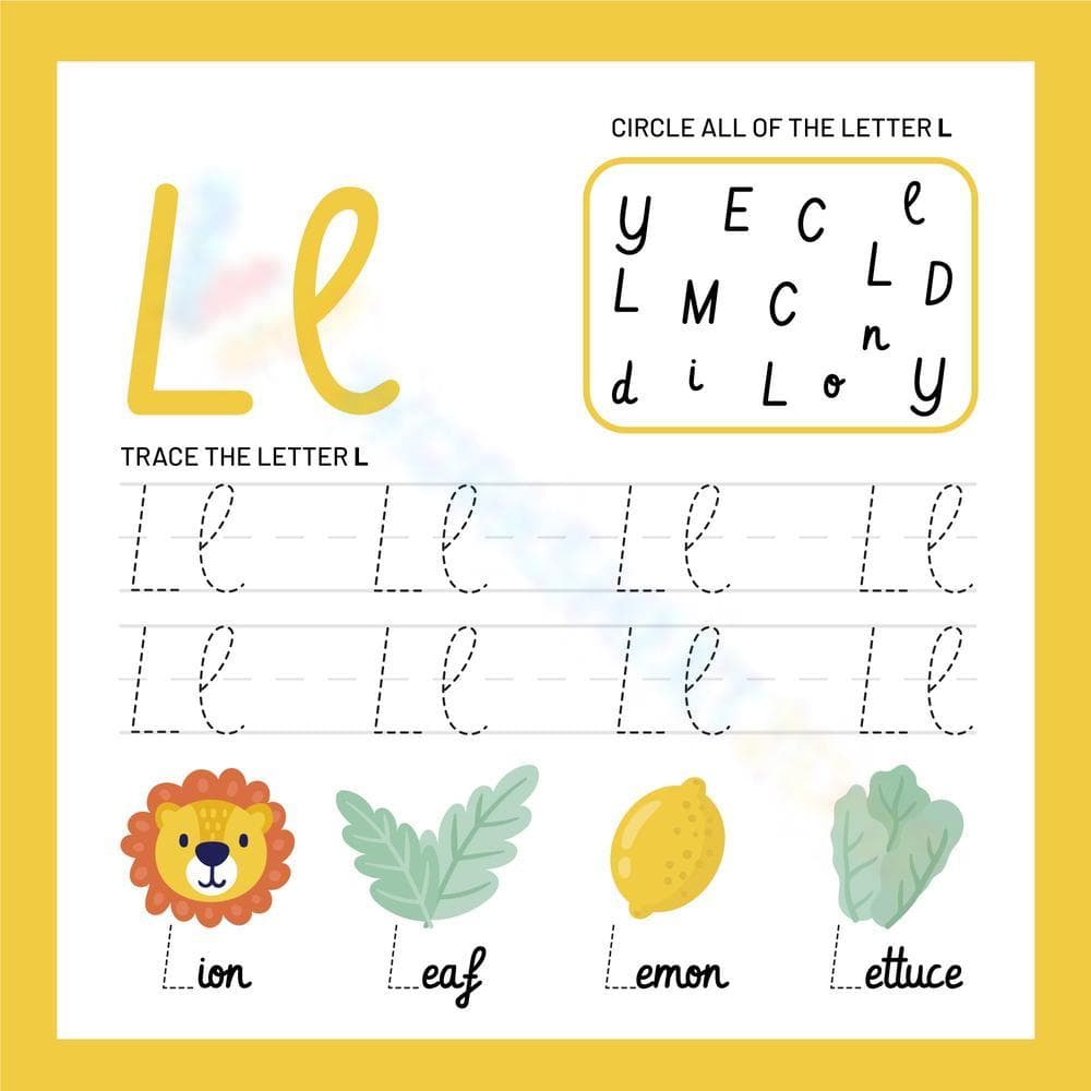 Find and Trace Letter L - Page 1