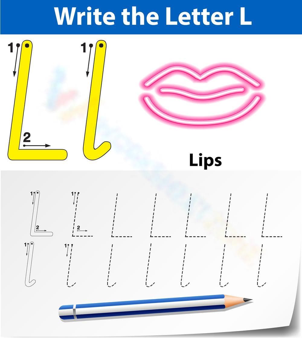 L is for Lips: Connecting Letter to Body Parts - Page 1