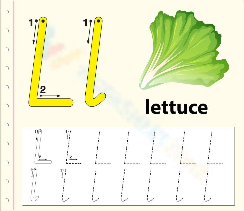 L is for Lettuce: Food-Themed Learning - Page 1