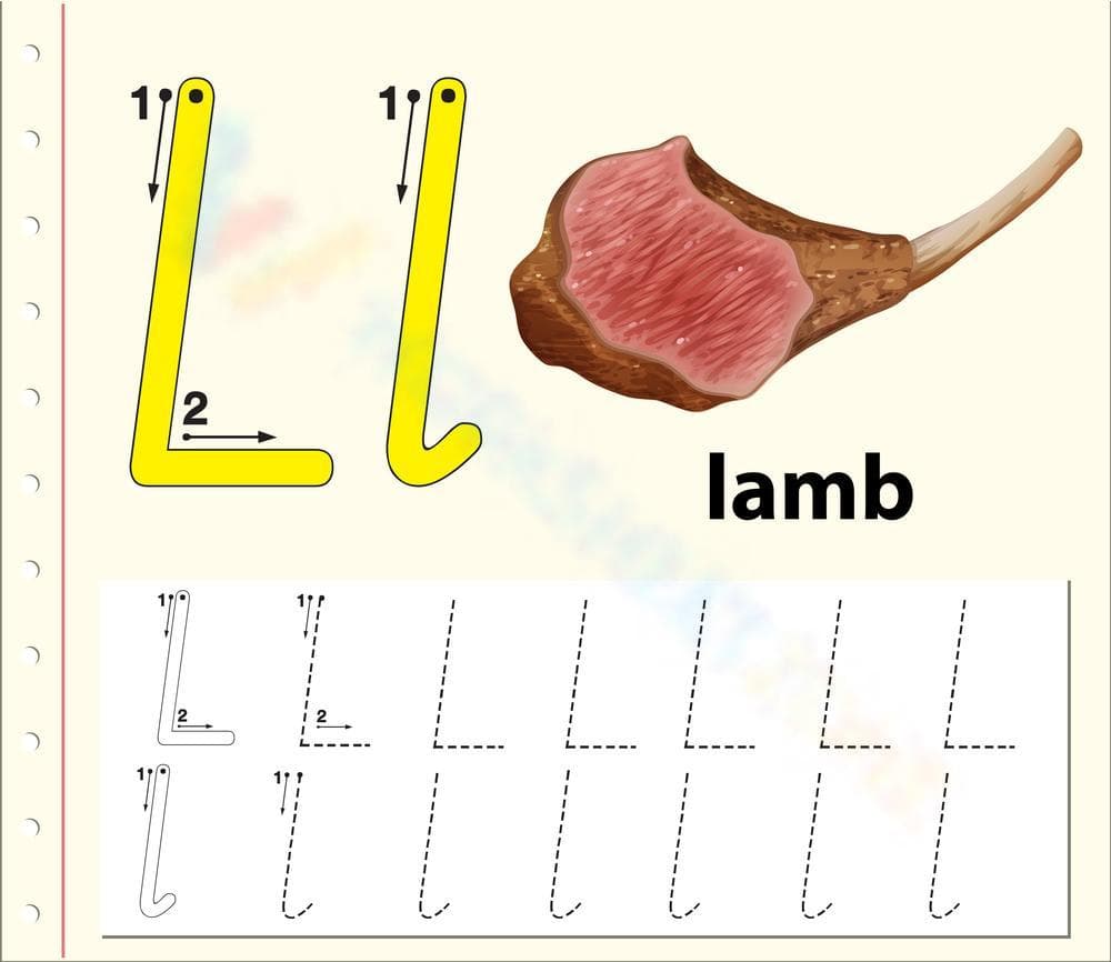 L is for Lamb: Animal-Themed Alphabet Fun - Page 1