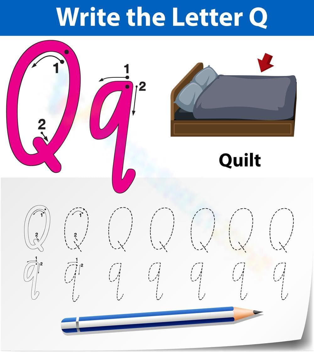 Q is for Quilt Worksheet - Page 1