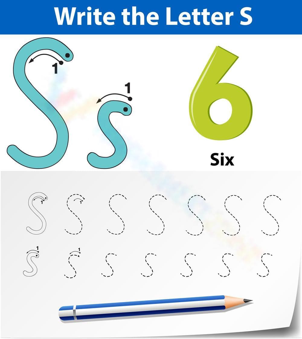 S is for Six Worksheet - Page 1