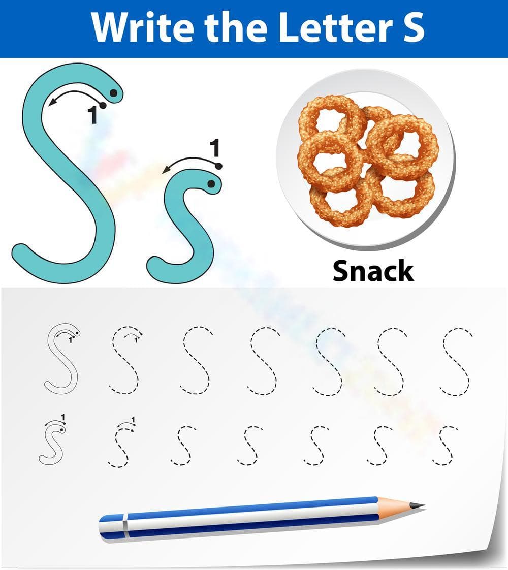 S is for Snack Worksheet - Page 1