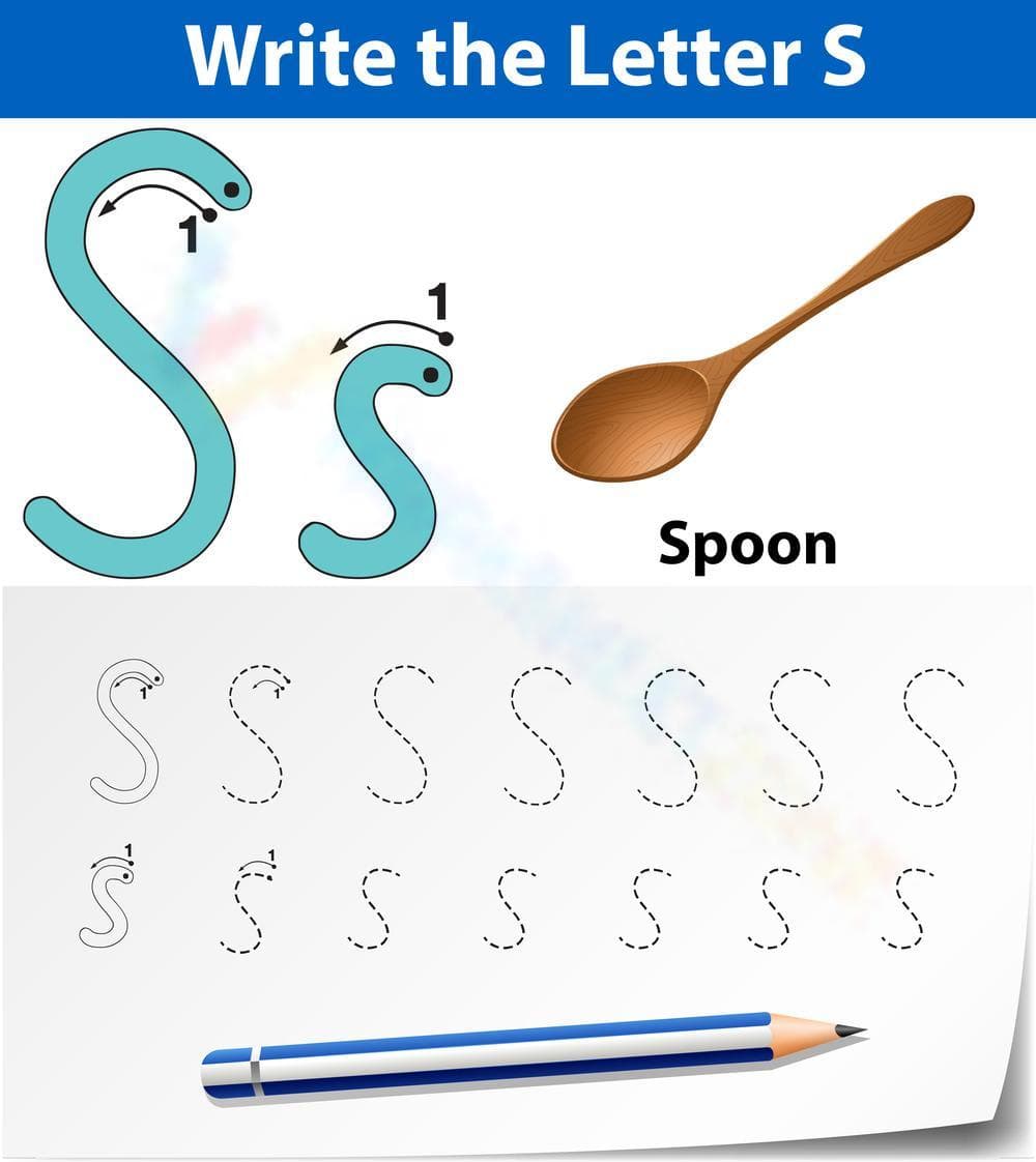 S is for Spoon Worksheet - Page 1