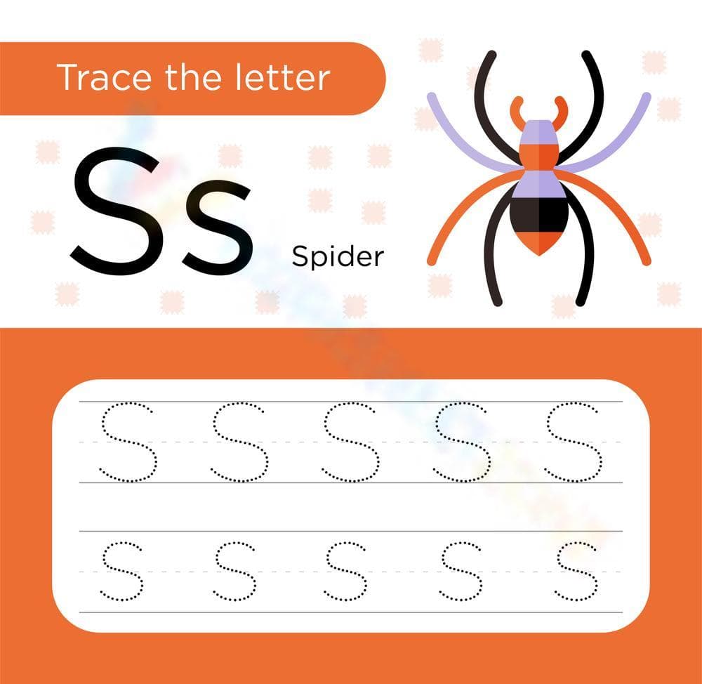 Learning Letter S Through Tracing Worksheet - Page 1