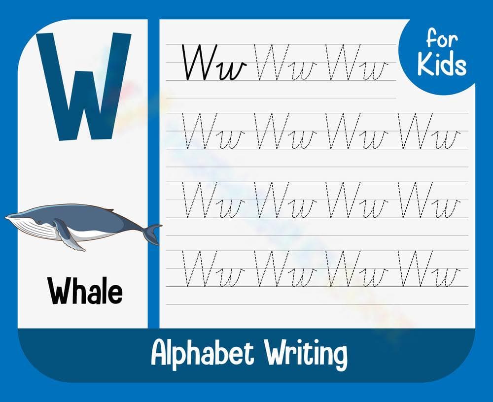 Tracing Cursive W Worksheet - Page 1