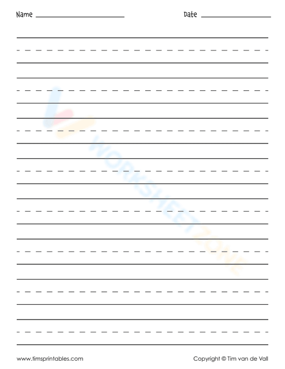 Practice Handwriting: Blank Sheets for Improved Skills - Page 1