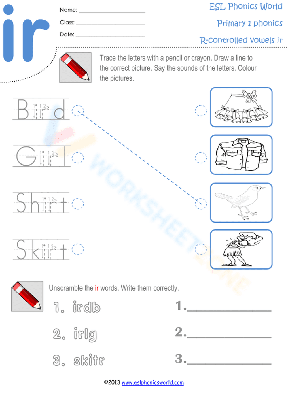 Master R-Controlled Vowels: The 'IR' Sound - Page 1