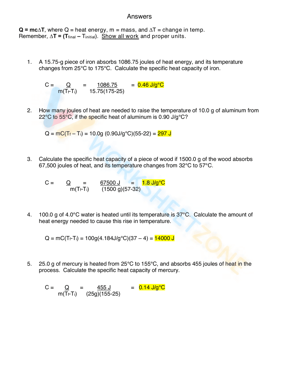 Calculating Specific Heat - Page 4