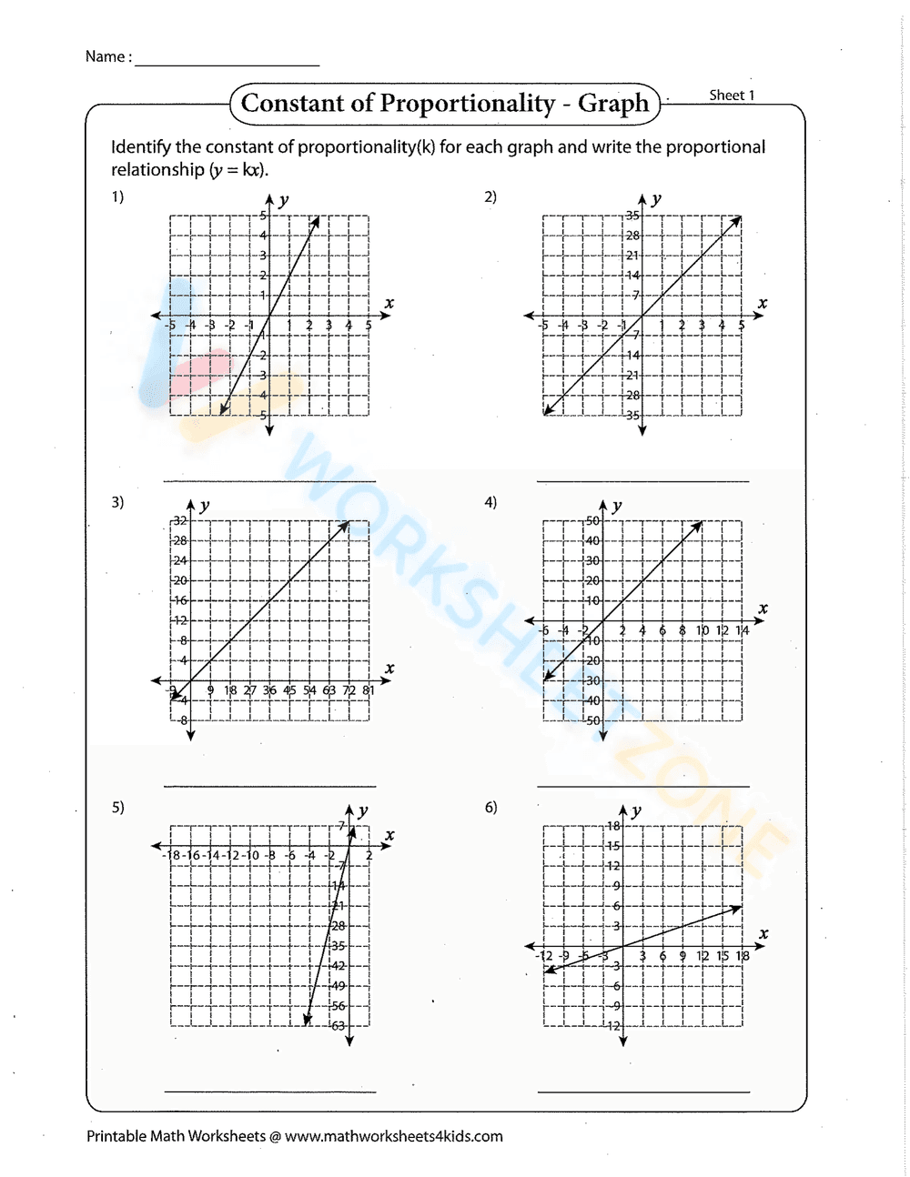 Understand Constant of Proportionality with this Worksheet - Page 3