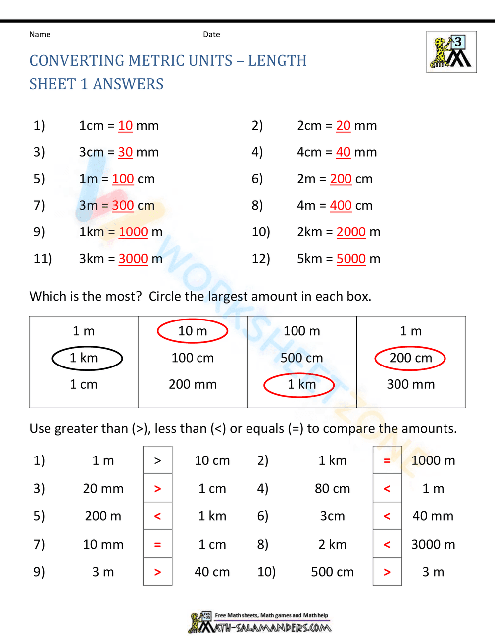 Converting Metrics Unit 1 - Page 2