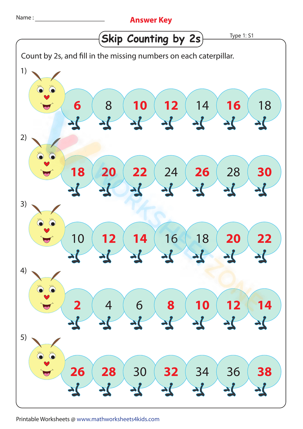 Count by 2s - catterpillar - Page 2