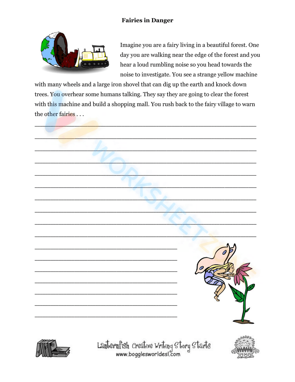 creative writing worksheets 5 - Page 1