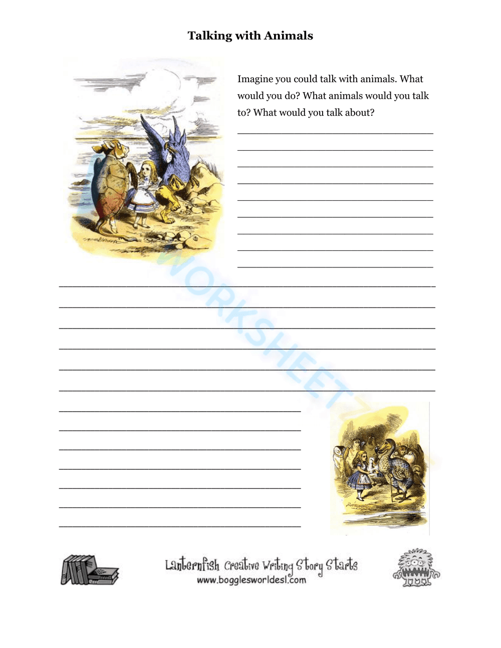 creative writing worksheets 7 - Page 1