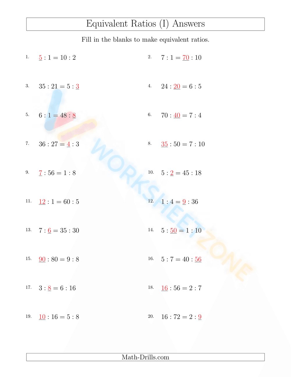 equivalent ratios 2 - Page 2
