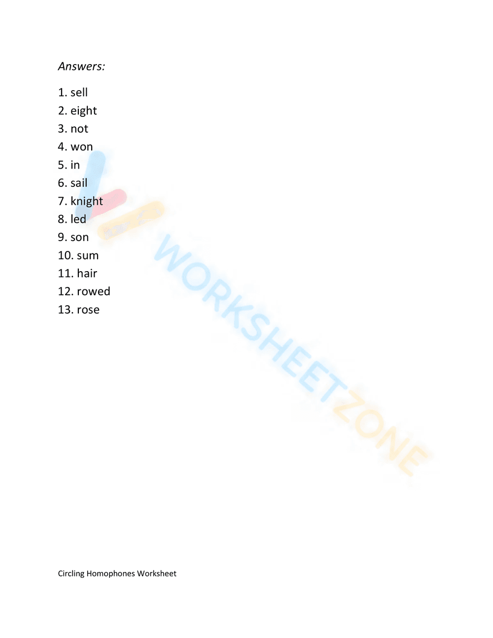 homophones worksheet 14 - Page 2