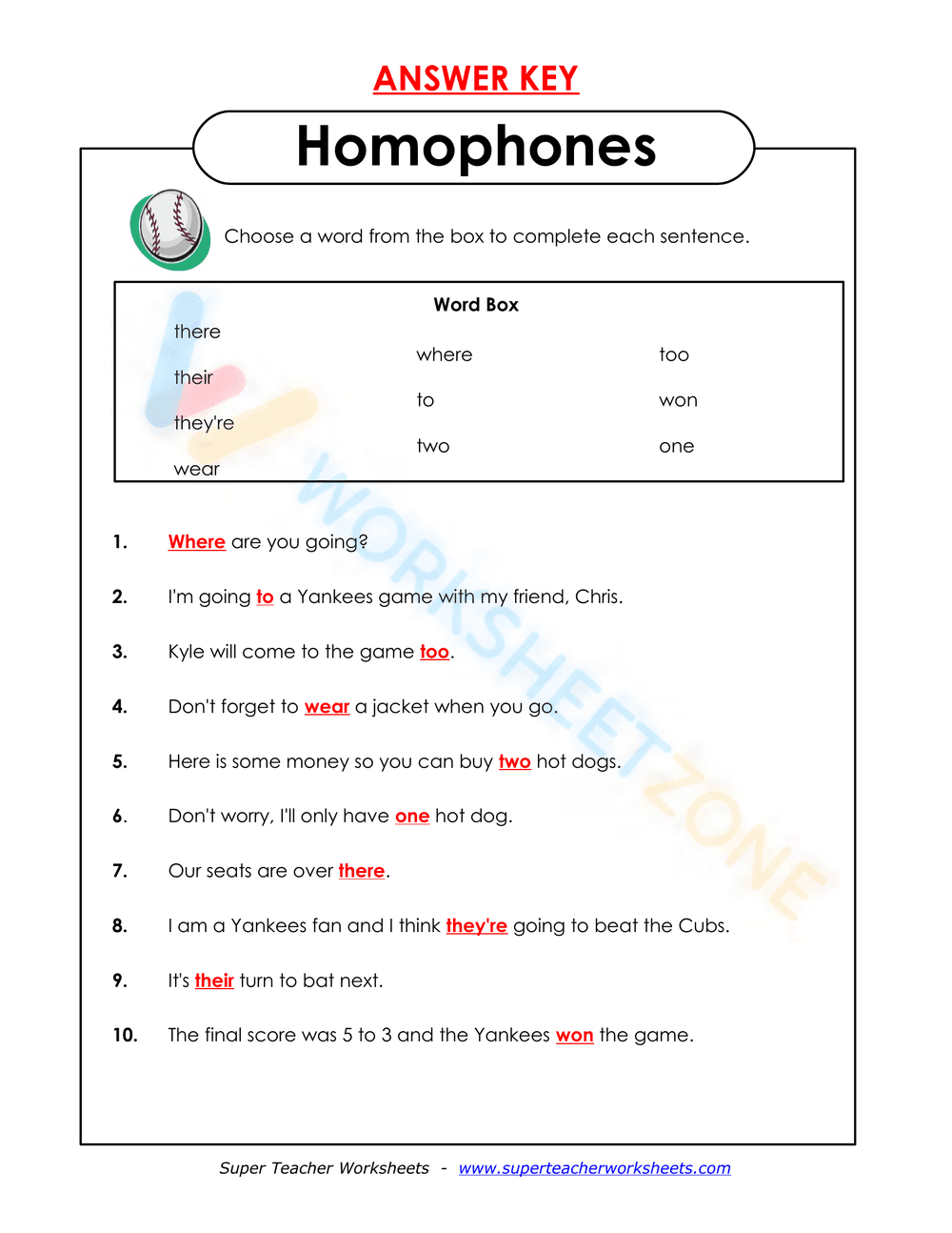 homophones worksheet 2 - Page 2