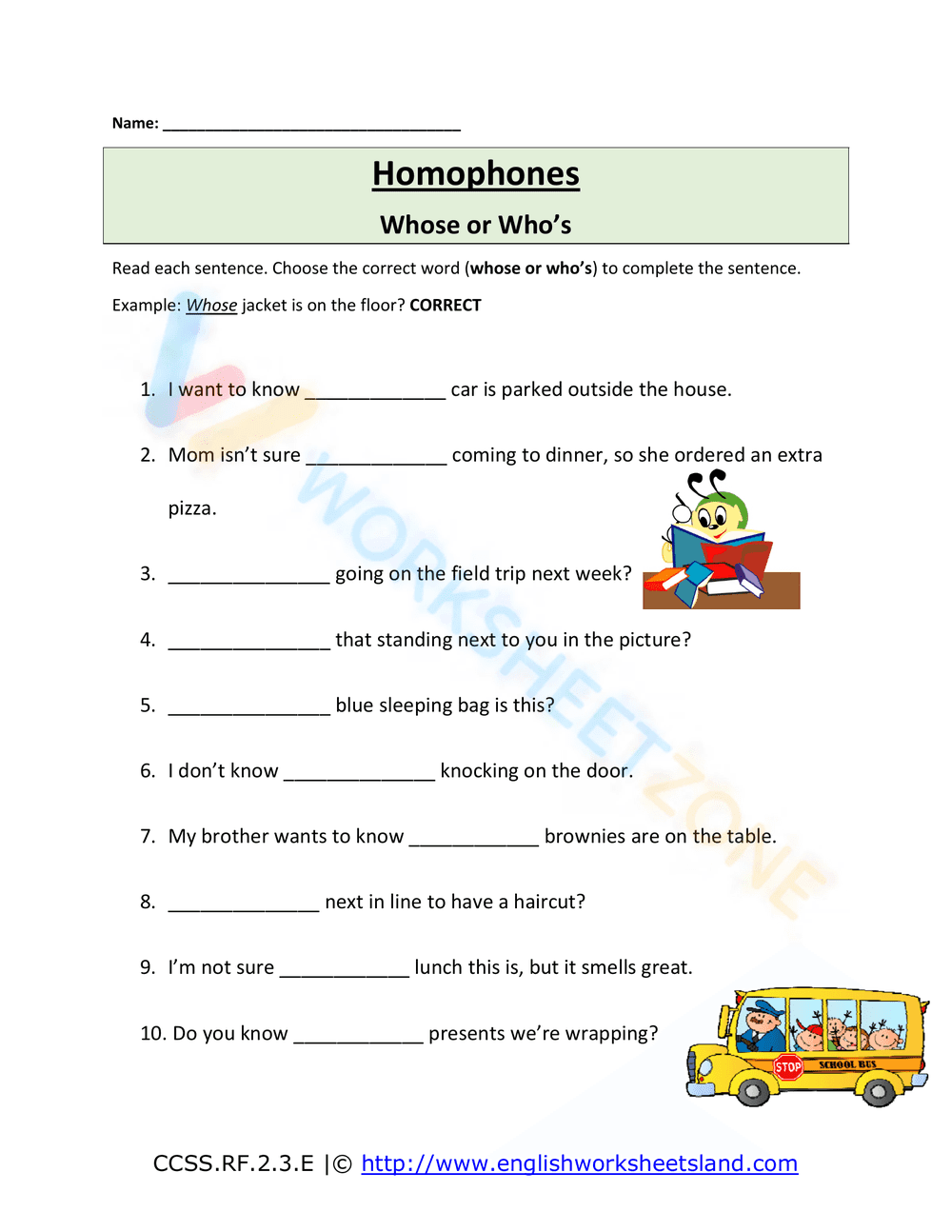 homophones worksheet 5 - Page 1