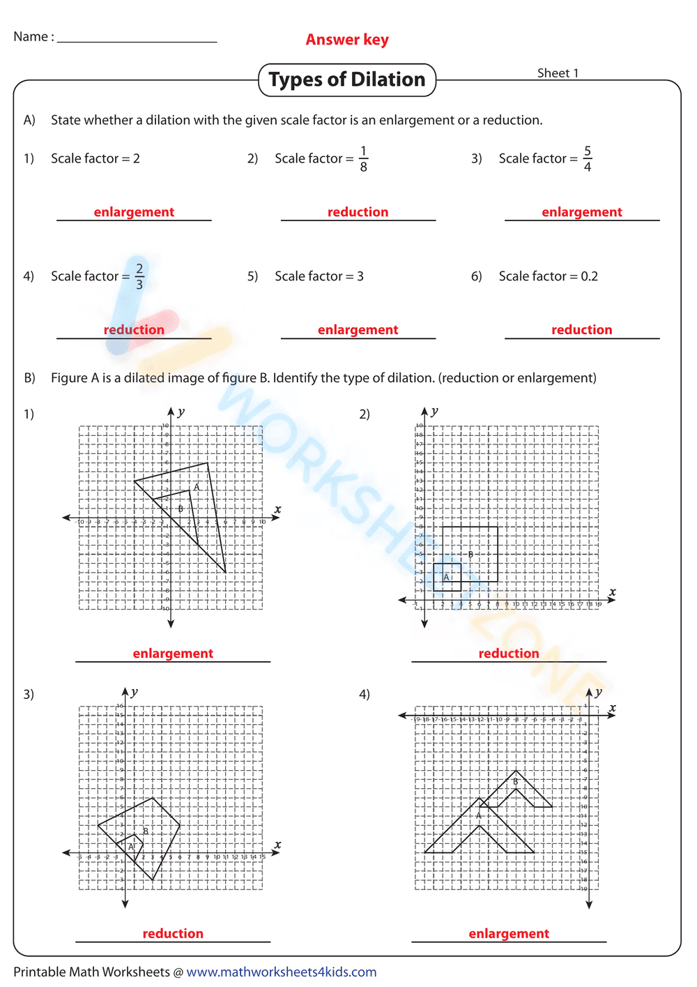 Identifying the Type of Dilation - Page 2