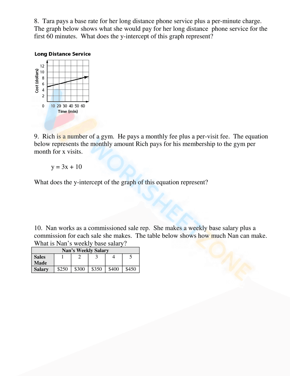 Understand Slope and Y-Intercept with this Worksheet - Page 4
