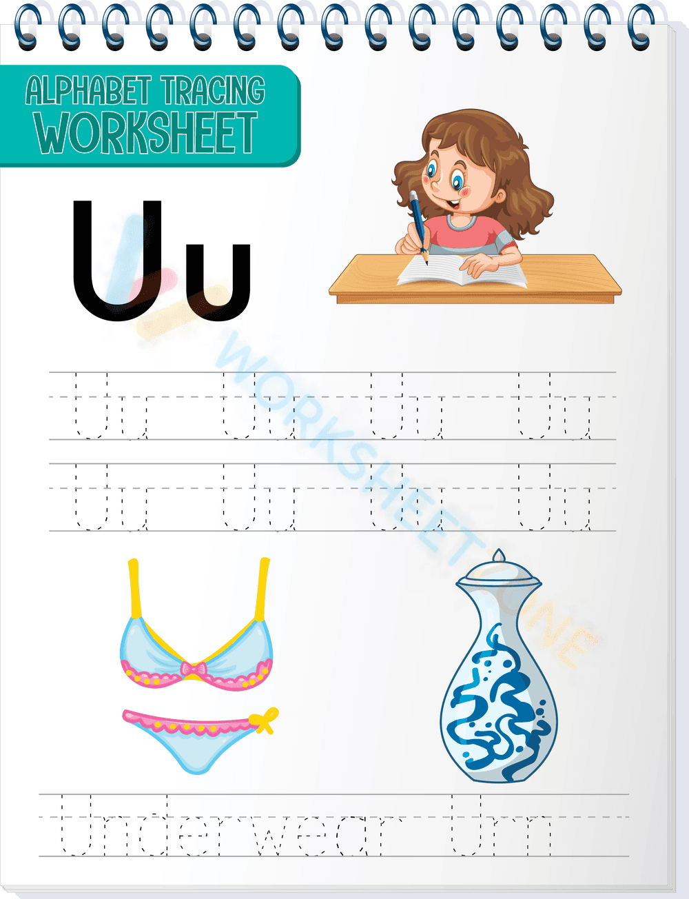 Learn letter U - Page 1