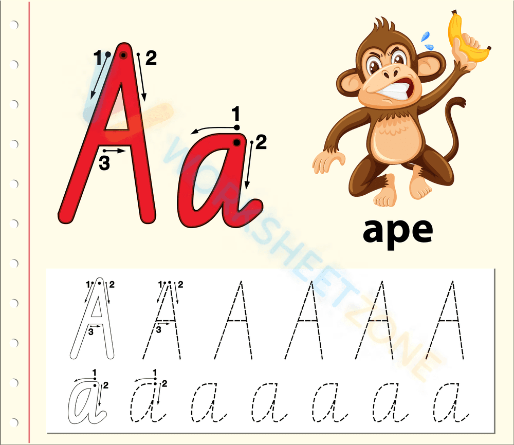 letter a beginning sound worksheets 25 - Page 1