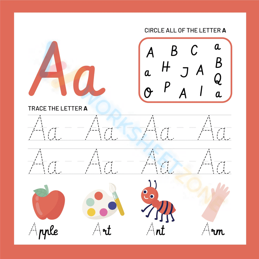 letter a beginning sound worksheets 34 - Page 1
