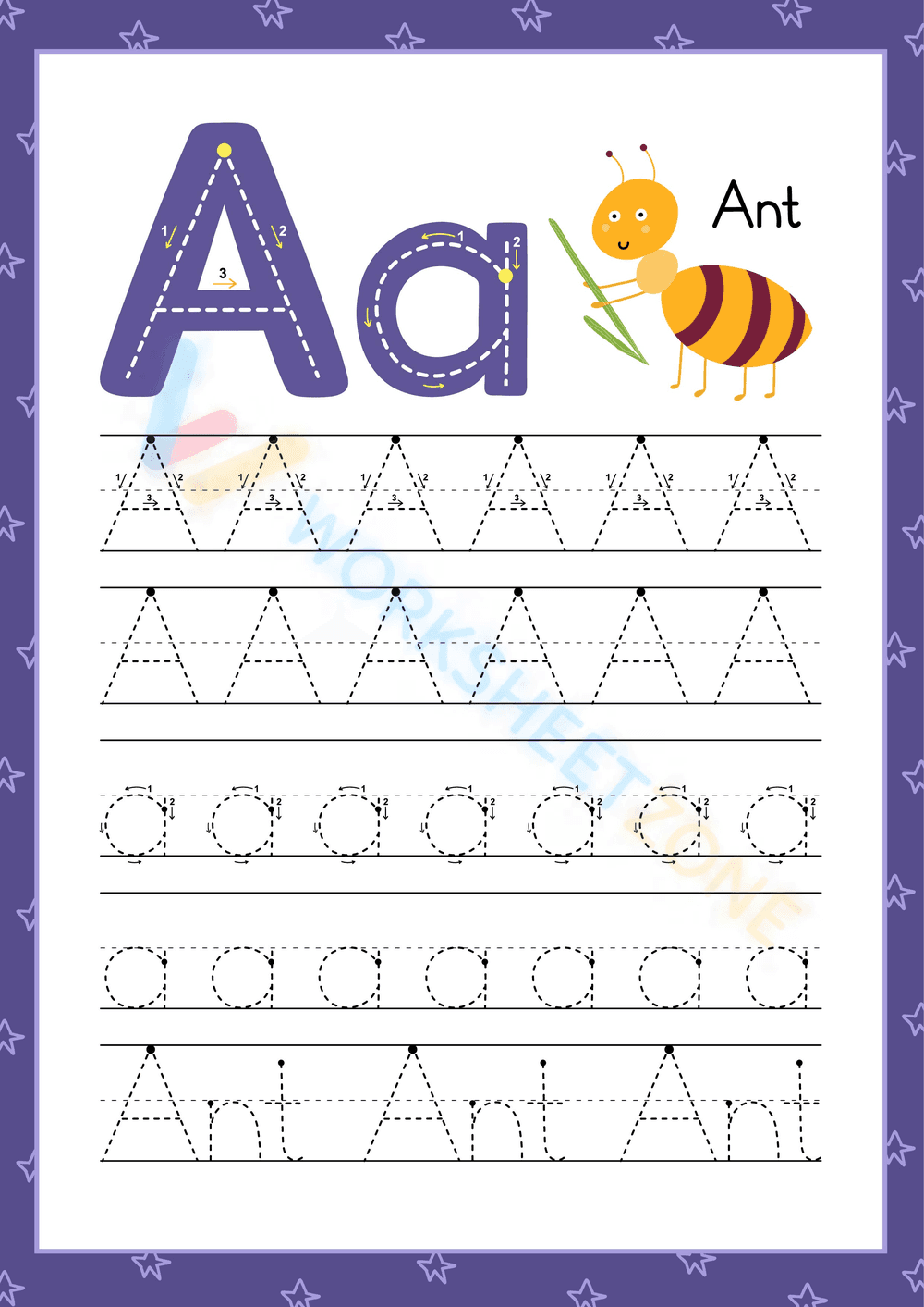 letter a beginning sound worksheets 8 - Page 1