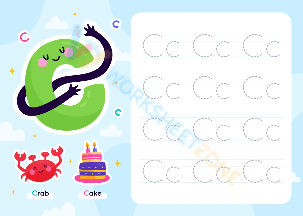 letter c beginning sound worksheets 15 - Page 1