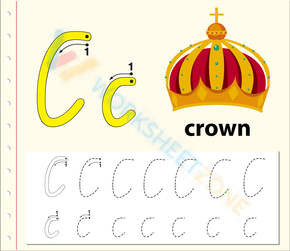 letter c beginning sound worksheets 4 - Page 1